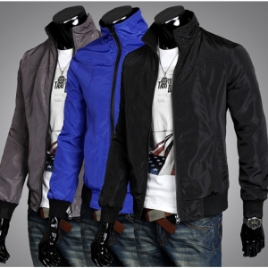Stylish Mens Casual Stand Collar Jacket Coat